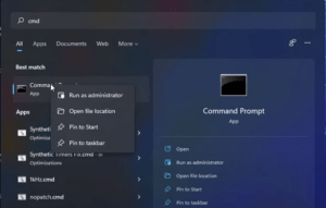 Command Prompt windows 11 app