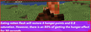 Eating rotten meat minecraft