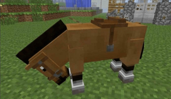 Inserter imagen horse with saddle in minecraft
