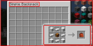simple backpack mod minecraft year 2021